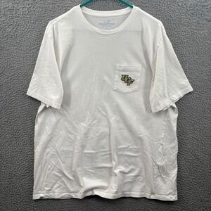 UCF Knights T-Shirt Mens L White Vineyard Vines Graphic Pocket Tee Tailgate BBQ